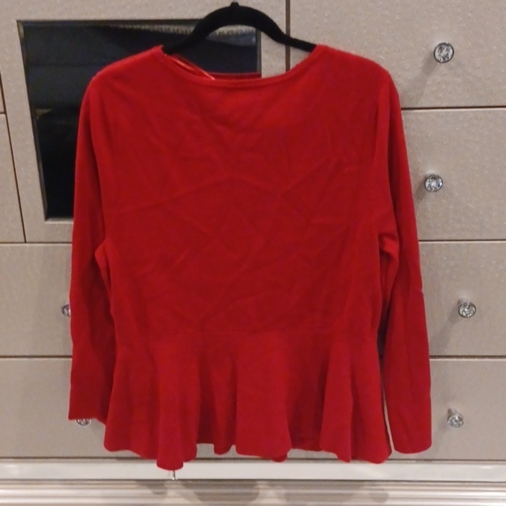 Red zip up sweater XL - Picture 2 of 4
